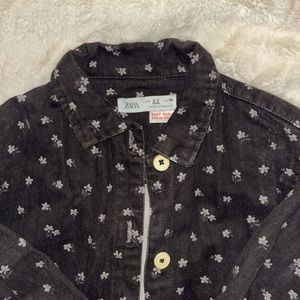 Zara jean floral over shirt
